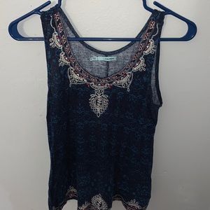 Maurices small tank top blue with pretty details